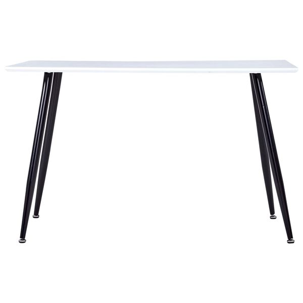 vidaXL Tavolo da Pranzo Bianco e Nero 120x60x74 cm in MDF