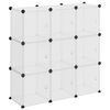vidaXL Contenitore a Cubo con 9 Cubi e Ante Trasparente PP