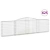 vidaXL Cesti Gabbioni ad Arco 25 pz 400x30x100/120 cm Ferro Zincato