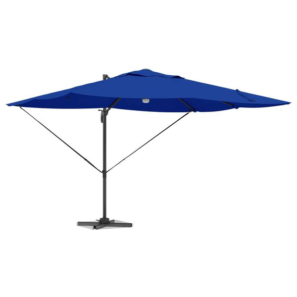 vidaXL Parasol Roma a braccio Blu e Nero 352 x 251 x 265 cm