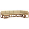 vidaXL Set di divani da esterno 8 pz Naturale e Beige