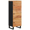 vidaXL Credenza con 3 Ante 40x33x110 cm Legno Massello Acacia e Ferro