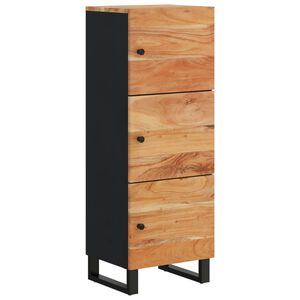 vidaXL Credenza con 3 Ante 40x33x110 cm Legno Massello Acacia e Ferro