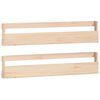vidaXL Scarpiere a Parete 2 pz 110x9x23 cm Legno Massello di Pino