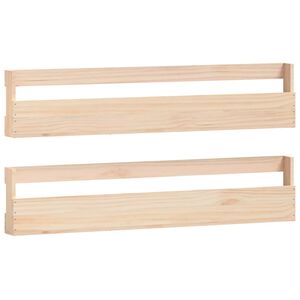 vidaXL Scarpiere a Parete 2 pz 110x9x23 cm Legno Massello di Pino