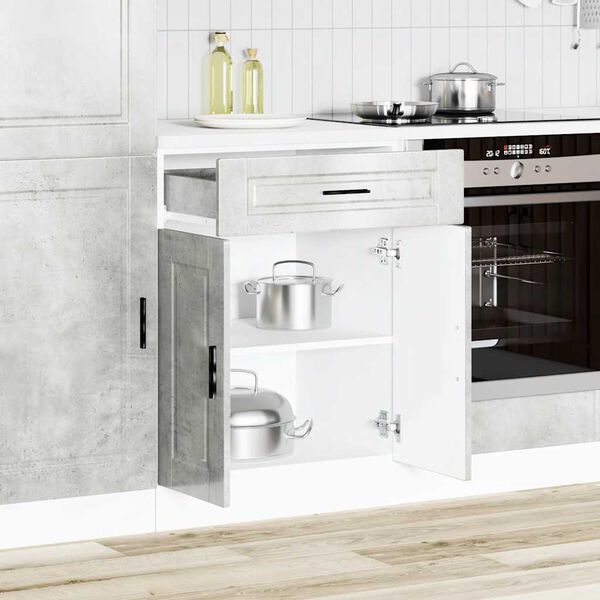 vidaXL Base da Cucina Porto Grigio Cemento in Legno Multistrato