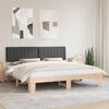 vidaXL Letto con Testiera Rivestita Grigio scuro 200 x 200 cm
