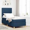 vidaXL Letto a molle con materasso Blu 80 x 200 cm Tessuto