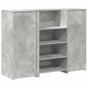 vidaXL Banco Reception Grigio Cemento 135x50x103,5cm Legno Multistrato