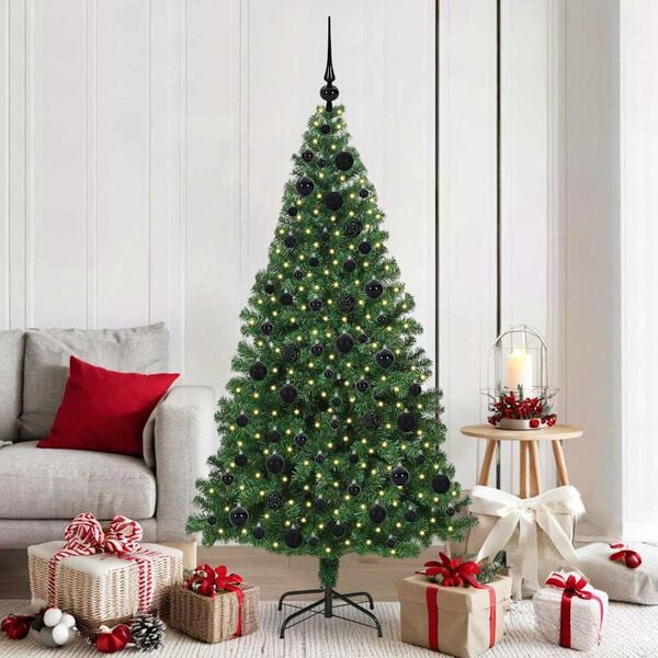 vidaXL Albero di Natale artificiale con 300 LED Verde 180 cm