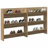 vidaXL Mobile per scarpe 2 pcs Rovere artigianale 85 x 18 x 90 cm