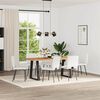 vidaXL Sedie da Pranzo 6 pz Bianche in Similpelle