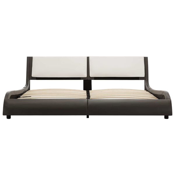 vidaXL Struttura del letto Grigio e bianco 160 x 200 cm