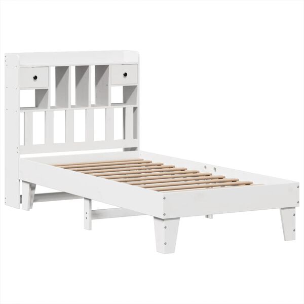 vidaXL Letto senza Materasso Bianco 90x200 cm Legno Massello di Pino