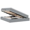 vidaXL Letto con contenitore e materasso Grigio chiaro 160 x 200 cm