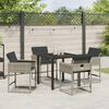 vidaXL Set da Pranzo per Giardino 5 pcs Grigio chiaro polyrattan