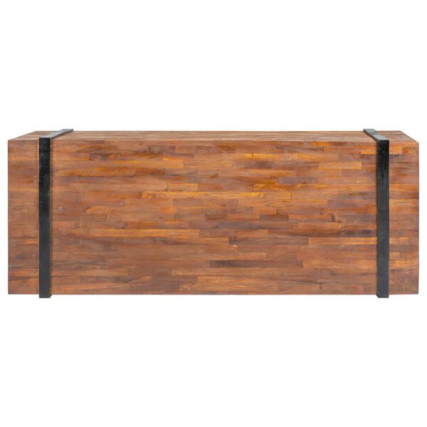 vidaXL Tavolino da Caff&egrave; 110x45x38 cm in Legno Massello di Teak