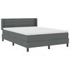 vidaXL Letto a molle con testiera Grigio scuro 200 x 160 cm Poliestere