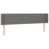 vidaXL Testiera ad Orecchio Grigio Scuro 203x16x78/88 cm in Tessuto