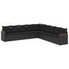 vidaXL Patio Sofa Set 9-Posti Black