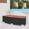 vidaXL Scalino per Spa in Polyrattan 92x45x25 cm Nero