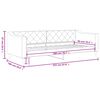 vidaXL Letto da Giorno Grigio Chiaro 90x200 cm in Tessuto