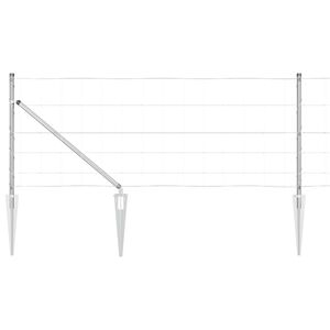 vidaXL Palo della recinzione Zincato 25 x 0,8 m Acciaio