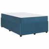 vidaXL Struttura letto con materasso Blu 120 x 190 cm Velluto