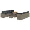 vidaXL Set Divano da Giardino 11 pz 10-Numero di posti Grigio