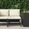 vidaXL Divano Centrale Modulare con Cuscini in Polyrattan Nero