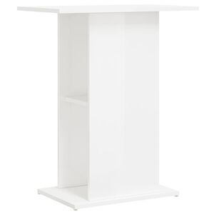 vidaXL Supporto per Acquario 60,5x36x72,5 cm Multistrato Bianco Lucido