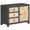 vidaXL Credenza Bianco e Grigio 75x35x55 cm in Legno Massello di Mango