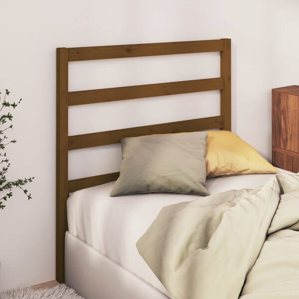 vidaXL Testiera per Letto ambra 96x4x100 cm in Legno Massello di Pino