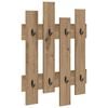 vidaXL Appendiabiti a muro A parete Rovere artigianale 60 x 3 x 82 cm