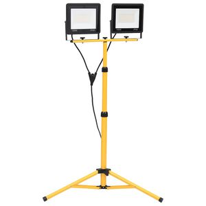 vidaXL Faretto a LED con Treppiede 2x100 W Bianco Caldo