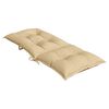 vidaXL Cuscini Sedia Schiena Alta 2 Beige M&eacute;lange 120x50x7 Tessuto