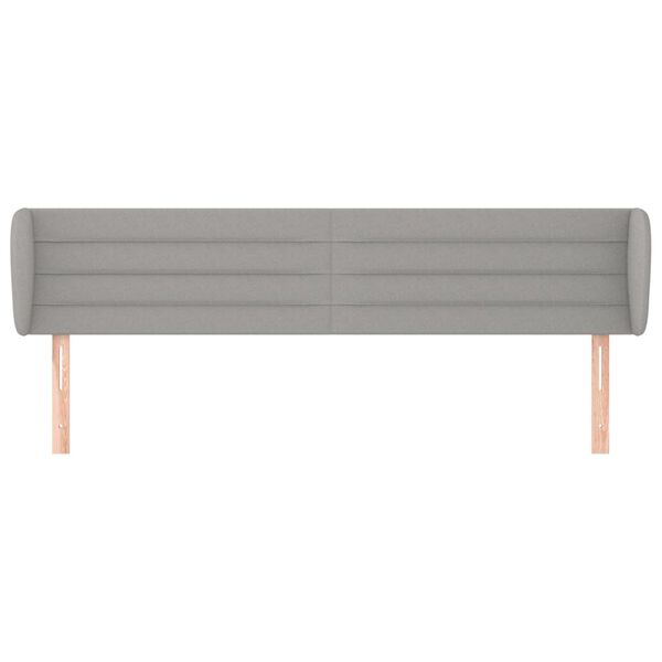 vidaXL Testiera ad Orecchio Grigio Chiaro 203x23x78/88 cm in Tessuto