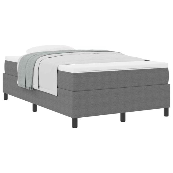 vidaXL Letto a molle Grigio chiaro e bianco 120 x 190 cm