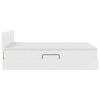 vidaXL Letto con contenitore e materasso Bianco Puro 140 x 200 cm