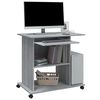 vidaXL Scrivania Computer Grigio Sonoma 80x50x75 cm Legno Multistrato