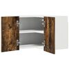 vidaXL Armadio pensile Rovere Affumicato e Bianco 57 x 57 x 40 cm