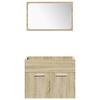 vidaXL Set Mobili da Bagno 5 pz Rovere Sonoma in Legno Multistrato