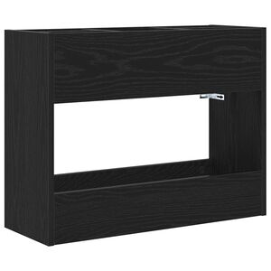 vidaXL Supporto per Ombrellone Rovere Nero 65 x 24 x 50 cm