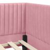 vidaXL Cornice del letto ad angolo Rosa 90 cm x 190 cm Velluto