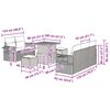 vidaXL Set Divano da Giardino 10 pcs Beige e Grigio Chiaro polyrattan