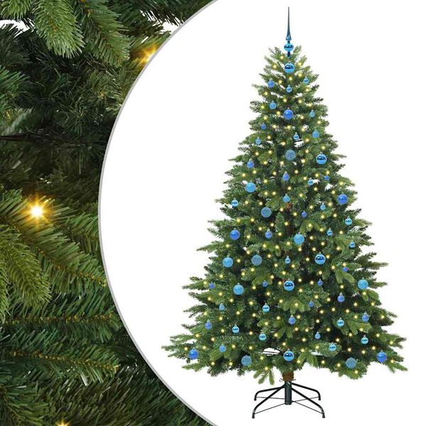 vidaXL Albero di Natale artificiale con 300 LED Verde 210 cm PE e PVC