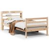 vidaXL Giroletto con Testiera 90x200 cm in Legno Massello di Pino