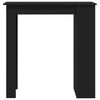 vidaXL Tavolino da Bar con Ripiani Nero 102x50x103,5 cm in Truciolato