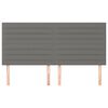 vidaXL Testiera Grigio Scuro 200x5x118/128 cm Tessuto