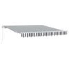 vidaXL Tenda da Sole Retrattile Manuale Antracite e Bianco 300x250 cm